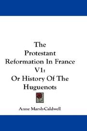 Cover of: The Protestant Reformation In France V1 by Anne Marsh-Caldwell, Anne Marsh-Caldwell