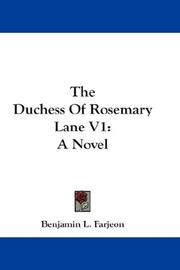 Cover of: The Duchess Of Rosemary Lane V1: A Novel