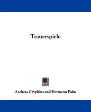 Cover of: Trauerspiele
