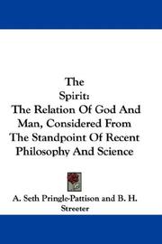 Cover of: The Spirit by Andrew Seth Pringle-Pattison