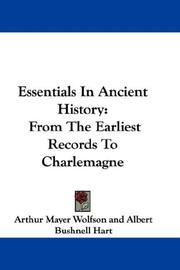 Cover of: Essentials In Ancient History | Arthur Mayer Wolfson