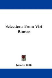 Cover of: Selections From Viri Romae