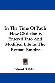 Cover of: In The Time Of Paul by Edward G. Selden