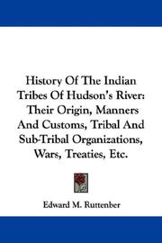 Cover of: History Of The Indian Tribes Of Hudson's River by Edward M. Ruttenber