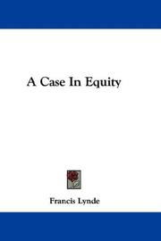 Cover of: A Case In Equity