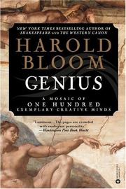 Cover of: Genius by Harold Bloom