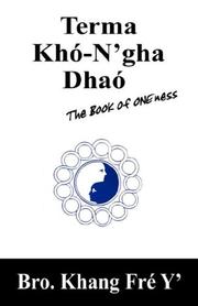 Cover of: Terma Khó-N'gha Dhaó by Bro Khang Fré Y