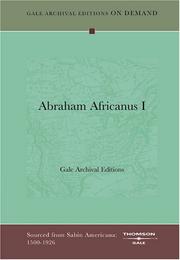 Cover of: Abraham Africanus I