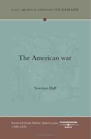 Cover of: The American war by Newman Hall, Newman Hall