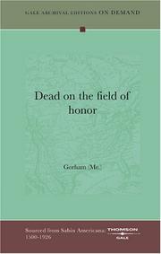 Cover of: "Dead on the field of honor"