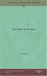 Cover of: The duties of the times
