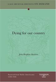 Dying for our country by John Hopkins Morison