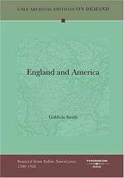 Cover of: England and America | Goldwin Smith