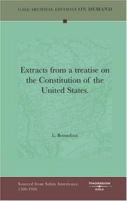 Cover of: Extracts from a treatise on the Constitution of the United States.