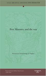 Cover of: Free Masonry and the war