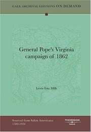 Cover of: General Pope's Virginia campaign of 1862 by Lewis Este Mills