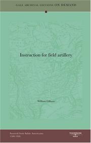 Cover of: Instruction for field artillery