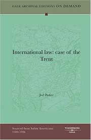 Cover of: International law: case of the Trent