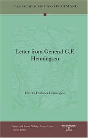 Cover of: Letter from General C.F. Henningsen