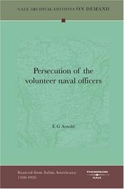 Cover of: Persecution of the volunteer naval officers
