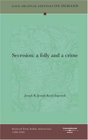Cover of: Secession by Joseph R (Joseph Reed) Ingersoll