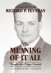 Cover of: The Meaning of It All by Richard Phillips Feynman