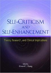 Cover of: Self-Criticism and Self-Enhancement: Theory, Research, and Clinical Implications