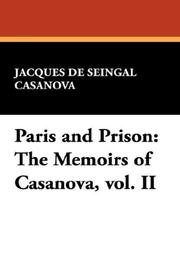 Cover of: Paris and Prison by Giacomo Casanova