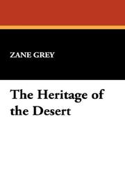 Cover of: The Heritage of the Desert by Zane Grey