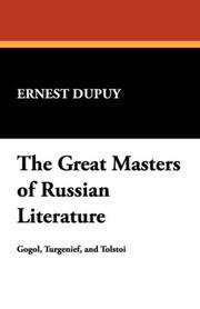 Cover of: The Great Masters of Russian Literature