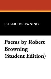 Cover of: Poems by Robert Browning (Student Edition) by Robert Browning