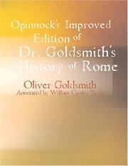 Cover of: Pinnock\'s improved edition of Dr. Goldsmith\'s History of Rome (Large Print Edition) by Oliver Goldsmith