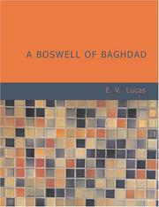 Cover of: A Boswell of Baghdad (Large Print Edition) by E. V. Lucas