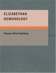 Cover of: Elizabethan Demonology (Large Print Edition) by Thomas Alfred Spalding