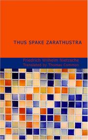 Cover of: Thus Spake Zarathustra by Friedrich Nietzsche