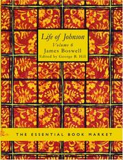 Cover of: Life of Johnson Volume 6 (Large Print Edition) by James Boswell