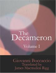 Cover of: The Decameron Volume I (Large Print Edition) by Giovanni Boccaccio