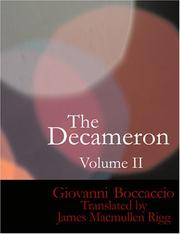 Cover of: The Decameron, Volume II (Large Print Edition) by Giovanni Boccaccio