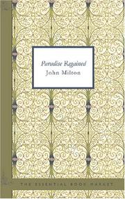 Cover of: Paradise Regained by John Milton