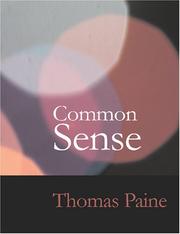 Cover of: Common Sense (Large Print Edition) by Thomas Paine