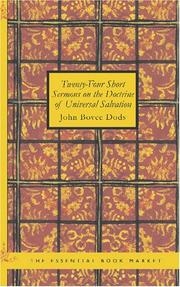 Twenty-Four Short Sermons on the Doctrine of Universal Salvation by John Bovee Dods