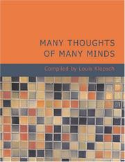 Cover of: Many Thoughts of Many Minds (Large Print Edition) by Louis Klopsch