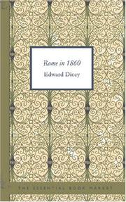 Cover of: Rome in 1860