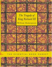 Cover of: The Tragedy of King Richard III (Large Print Edition) by William Shakespeare