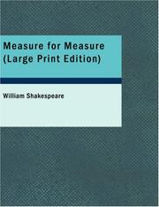 Cover of: Measure for Measure (Large Print Edition) by William Shakespeare