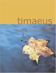 Cover of: Timaeus (Large Print Edition) by Πλάτων