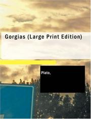 Cover of: Gorgias (Large Print Edition) by Πλάτων
