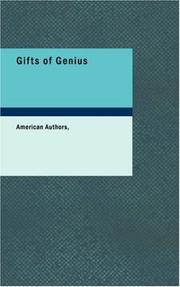 Cover of: Gifts of Genius by American Authors