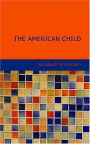 Cover of: The American Child | Elizabeth McCracken