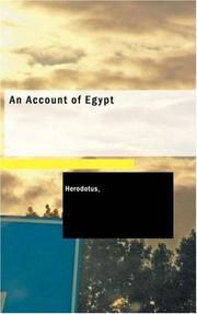 Cover of: An Account of Egypt